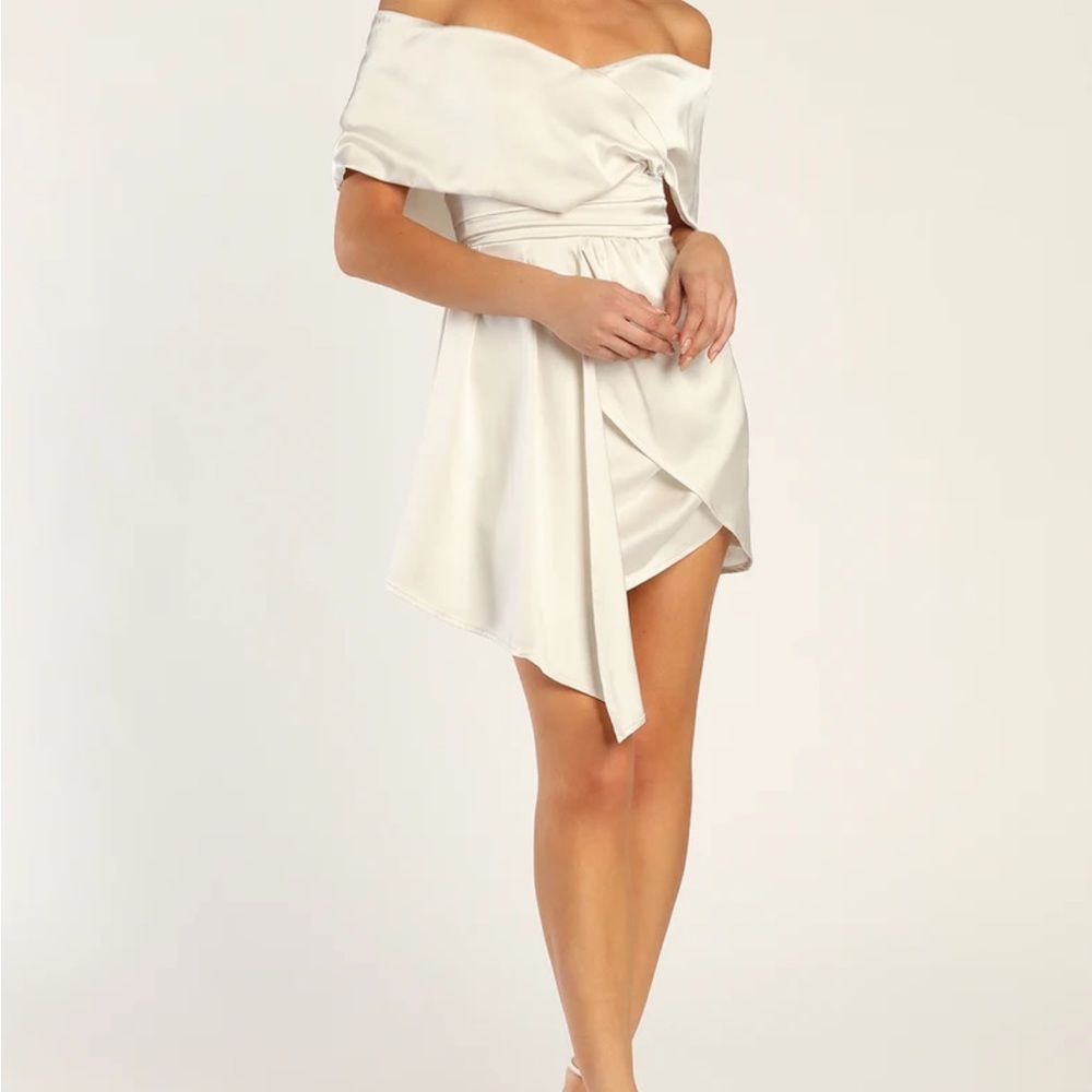 Lulus White/Ivory Off The Shoulder Dress